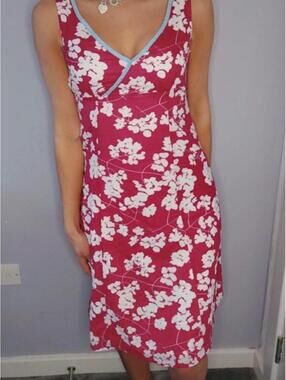 Joules Women's Red and Pink Dress